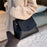 PU Leather Tote Handbag Women Crossbody Bag with Wide Shoulder Strap - Blue - 6