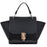 Retro Crocodile Texture Wings Shape Crossbody Bag PU Leather Women Tote Shoulder Bag - Black - 1