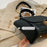 Retro Crocodile Texture Wings Shape Crossbody Bag PU Leather Women Tote Shoulder Bag - Black - 3