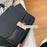 Retro Crocodile Texture Wings Shape Crossbody Bag PU Leather Women Tote Shoulder Bag - Black - 5