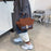 Retro Crocodile Texture Wings Shape Crossbody Bag PU Leather Women Tote Shoulder Bag - Black - 7