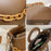 Chain Decor Women Crossbody Bag PU Leather Bucket Bag with Round Handle - Brown - 3