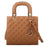BJ-2198 Women's Shopping Handbag Tote Retro Stitching Line Leather Crossbody Shoulder Bag - Dark Brown - 1