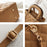 BJ-2198 Women's Shopping Handbag Tote Retro Stitching Line Leather Crossbody Shoulder Bag - Dark Brown - 3