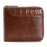 3868 Men's RFID Blocking Wallet Zipper PU Leather Card Pouch Coin Purse Bag Billfold - Brown - 1