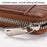 3868 Men's RFID Blocking Wallet Zipper PU Leather Card Pouch Coin Purse Bag Billfold - Brown - 5