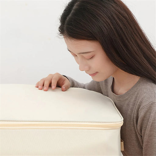 MOHO&HOME MDJ-618012 Quilt Blanket Closet Organizer 600D Oxford Cloth Storage Bag - Lengthened Type / Beige - 2