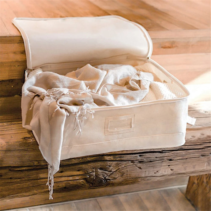 MOHO & HOME MDJ6169 Under Bed Storage Container Cotton Storage Bag for Clothes Sweater Blanket Quilts - 2