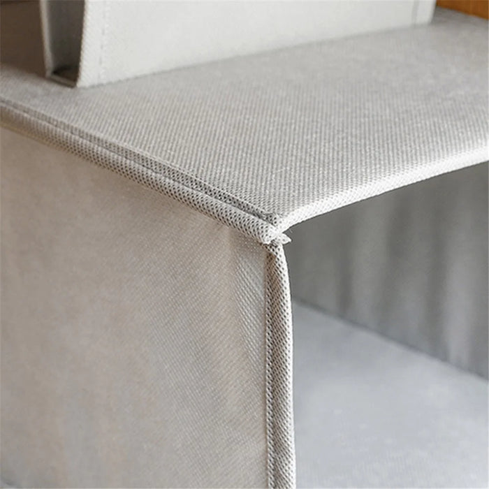 MOHO & HOME 6312 Clear Lid Design 10 Layer Hat Storage Bag Non-woven Wardrobe Hanging Organizer, 23*30*150cm - Grey - 4