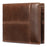 RFID Blocking Men's Wallet Top-Layer Cowhide Leather Clutch Purse Hand Bag Card Holder Billfold - Dark Brown - 1