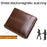 RFID Blocking Men's Wallet Top-Layer Cowhide Leather Clutch Purse Hand Bag Card Holder Billfold - Dark Brown - 3