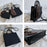 Crocodile Texture PU Leather Shoulder Bag Women Square Crossbody Tote Handbag with Scarf Decor, Size L - Black - 6