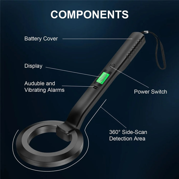G-P Handheld LCD Display Metal Detector Portable Pin Pointer Treasure Finder Probe with Buzzer Alarm / Vibration - 4