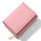 PERFECT FOR YOU 6905-014 Tri-fold Short Wallet PU Leather Zipper Coin Purse for Women - Pink - 1