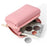 PERFECT FOR YOU 6905-014 Tri-fold Short Wallet PU Leather Zipper Coin Purse for Women - Pink - 3