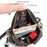 S9925 Cellphone Holder Small Crossbody Bag Top Layer Cowhide Leather Shoulder Bag - Black - 2