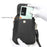 S9925 Cellphone Holder Small Crossbody Bag Top Layer Cowhide Leather Shoulder Bag - Black - 3