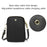 S9925 Cellphone Holder Small Crossbody Bag Top Layer Cowhide Leather Shoulder Bag - Black - 4