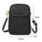 S9925 Cellphone Holder Small Crossbody Bag Top Layer Cowhide Leather Shoulder Bag - Black - 6