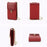 GL-16 Card Holder Small Crossbody Bag Top Layer Cowhide Leather Cellphone Pouch with Chain Strap - Wine Red - 4