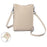 0013 First Layer Cowhide Women Crossbody Bag Phone Cards Holder Crossbody Bag - Light Khaki - 1