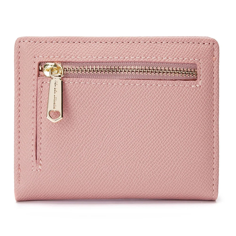 PERFECT FOR YOU 6312-001 PU Leather Women Short Wallet Ultra-thin Bi-fold Coin Purse - Pink - 3