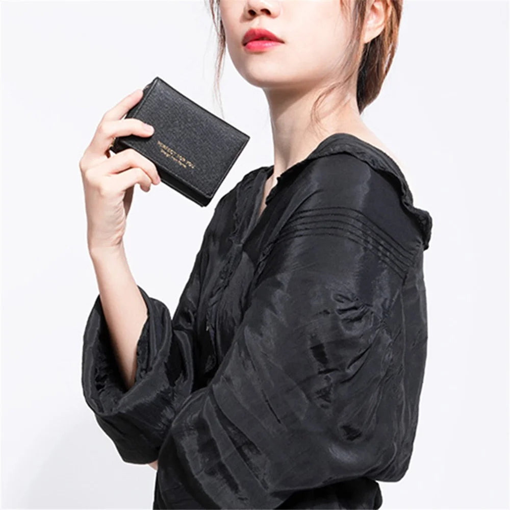 PERFECT FOR YOU HC6905-001 Cross Texture PU Leather Women Short Wallet Zipper Pocket Tri-fold Purse - Grey - 6