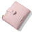 PERFECT FOR YOU 6903-008 Soft Leather Wallet Zipper Cash Storage Pouch Coin Small Change Purse Bag - Pink - 1