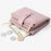 PERFECT FOR YOU 6903-008 Soft Leather Wallet Zipper Cash Storage Pouch Coin Small Change Purse Bag - Pink - 3