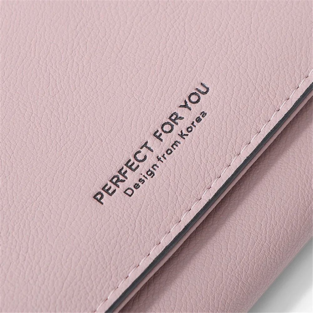 PERFECT FOR YOU G6933-001 Card Holder Long Purse PU Leather Women Wallet Cellphone Holder Clutch - Lotus Pink - 3