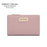 PERFECT FOR YOU 6329-001 Solid Color PU Leather Women Short Wallet Clutch Bag - Pink - 5