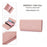 PERFECT FOR YOU 6301-017 Women Long Purse Cards Cash Phone Holder PU Leather Clutch Bag - Pink - 5