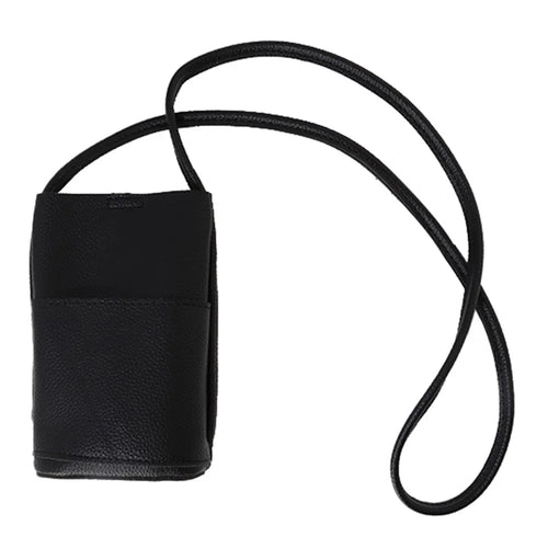 1905 PU Leather Women Crossbody Bag Solid Color Phone Carrying Crossbody Bag - Black - 1