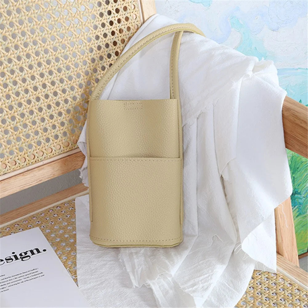1905 PU Leather Women Crossbody Bag Solid Color Phone Carrying Crossbody Bag - Black - 4