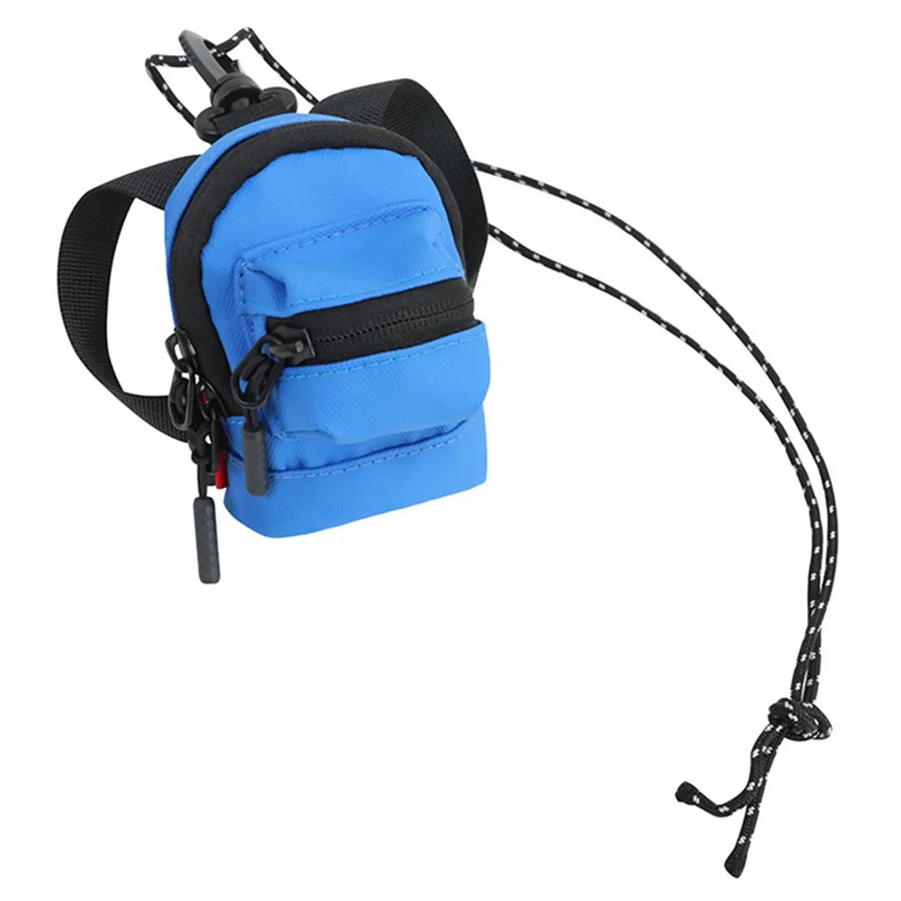 Mini Neck Hanging Coin Purse Men Women Oxford Cloth Sport Cycling Keys Storage Bag - Blue - 2