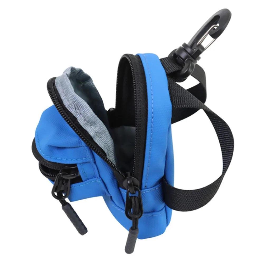 Mini Neck Hanging Coin Purse Men Women Oxford Cloth Sport Cycling Keys Storage Bag - Blue - 5