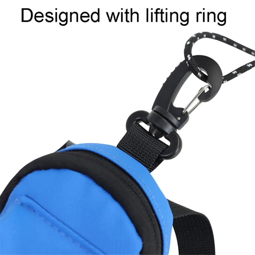 Mini Neck Hanging Coin Purse Men Women Oxford Cloth Sport Cycling Keys Storage Bag - Blue - 6