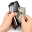 HUMERPAUL BP713 RFID Blocking Wallet Top Layer Cowhide Leather Metal Card Slot Coin Purse with Chain - Black - 3