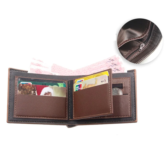 MENBENSE D3301-4 Men's Wallet PU Leather Card Case Billfold Change Storage Pouch - Dark Brown - 2