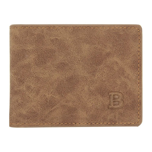 MENBENSE Matte Texture Wallet Men's Billfold PU Leather Cash Money Storage Pouch - Coffee - 1