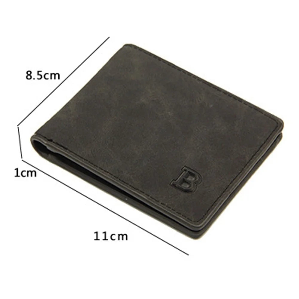 MENBENSE Matte Texture Wallet Men's Billfold PU Leather Cash Money Storage Pouch - Coffee - 7