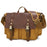 S8 Casual Outdoor Crossbody Bag Waxed Leather + Canvas Single Shoulder Travel Bag - Yellow - 1
