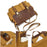 S8 Casual Outdoor Crossbody Bag Waxed Leather + Canvas Single Shoulder Travel Bag - Yellow - 6