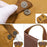 S8 Casual Outdoor Crossbody Bag Waxed Leather + Canvas Single Shoulder Travel Bag - Yellow - 7