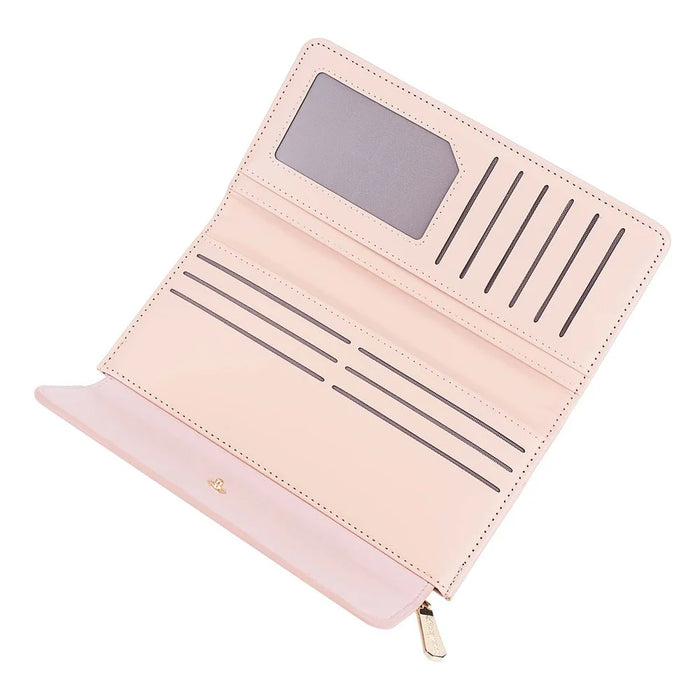 BAELLERRY N2403 Long Wallet PU Leather Cell Phone Pouch Bag Women's Clutch Purse Handbag - Pink - 3