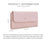 BAELLERRY N2403 Long Wallet PU Leather Cell Phone Pouch Bag Women's Clutch Purse Handbag - Pink - 6