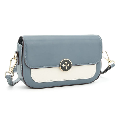 BAELLERRY N8636 Large Crossbody Bag Women's Satchel PU Leather Shoulder Bag Travel Commuting Daypack - Blue - 1