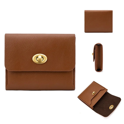 BAELLERRY K8324 PU Leather Card Holder Women's Wallet Small Change Coin Storage Bag - Brown - 1