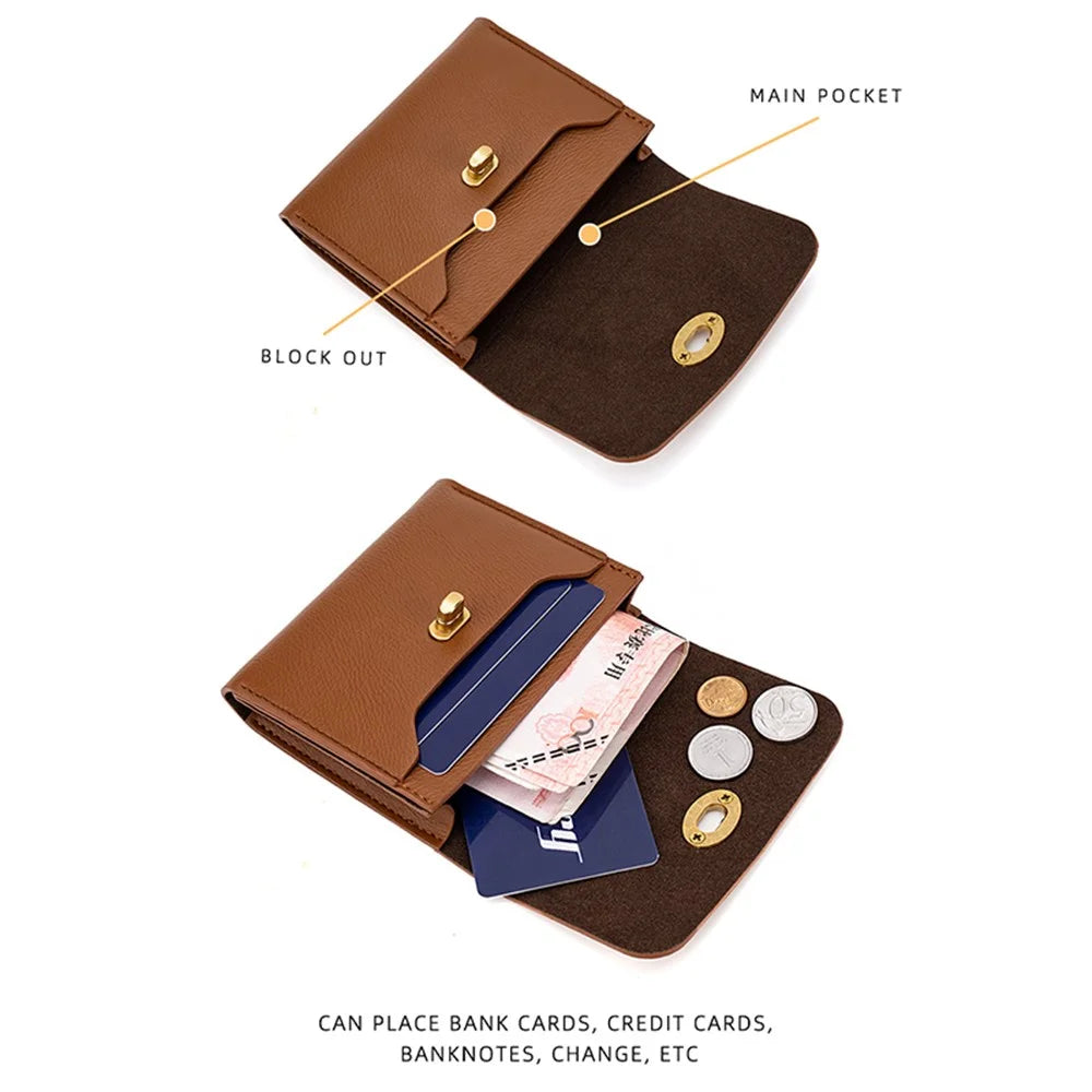 BAELLERRY K8324 PU Leather Card Holder Women's Wallet Small Change Coin Storage Bag - Brown - 4