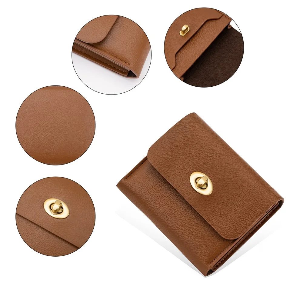 BAELLERRY K8324 PU Leather Card Holder Women's Wallet Small Change Coin Storage Bag - Brown - 5